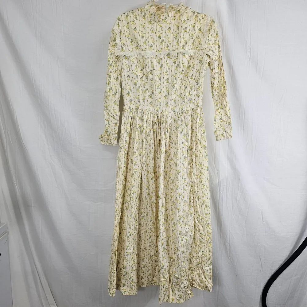Coquette Prairie Dress Hand Made Bows Multicolor Measurements Included Fit Sz M